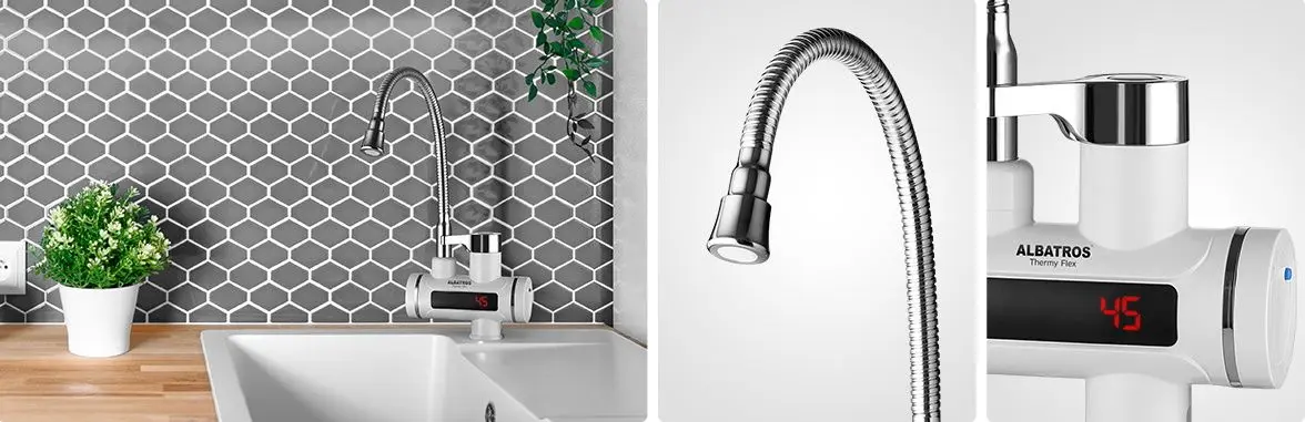 Robinet-incalzitor de apa Albatros Thermy Flex (White)