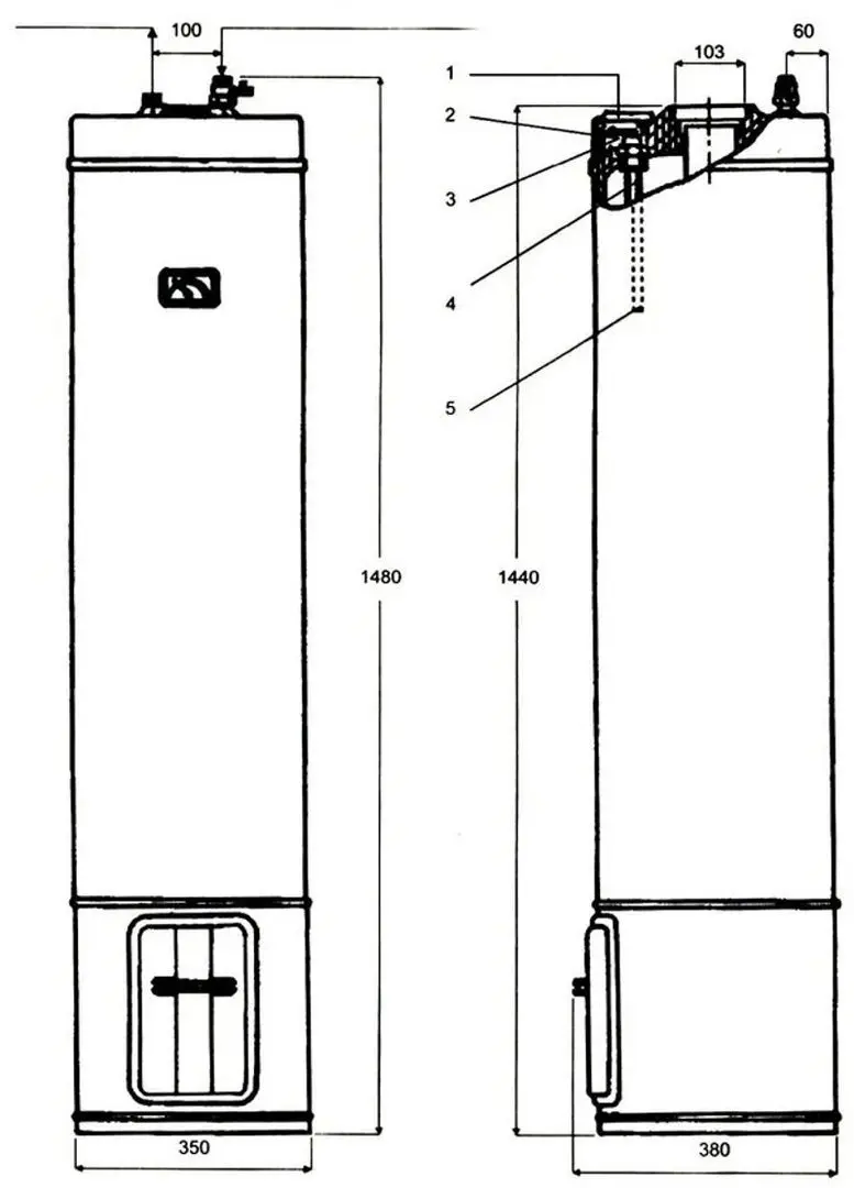 Boiler cu cuptor Ariston SL 80/3 (White)