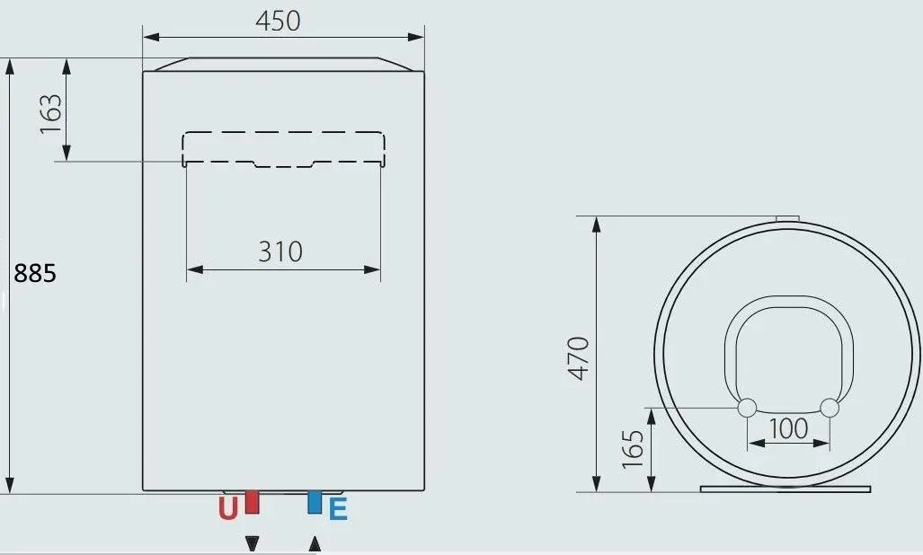 Boiler electric Ariston Lydos Eco 100 V 2K EU (White)