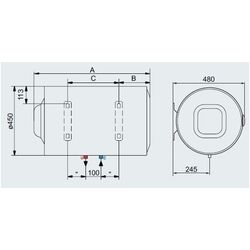 Boiler electric Ariston Pro1 R 80 H 1.8K PL EU (White) Thumb