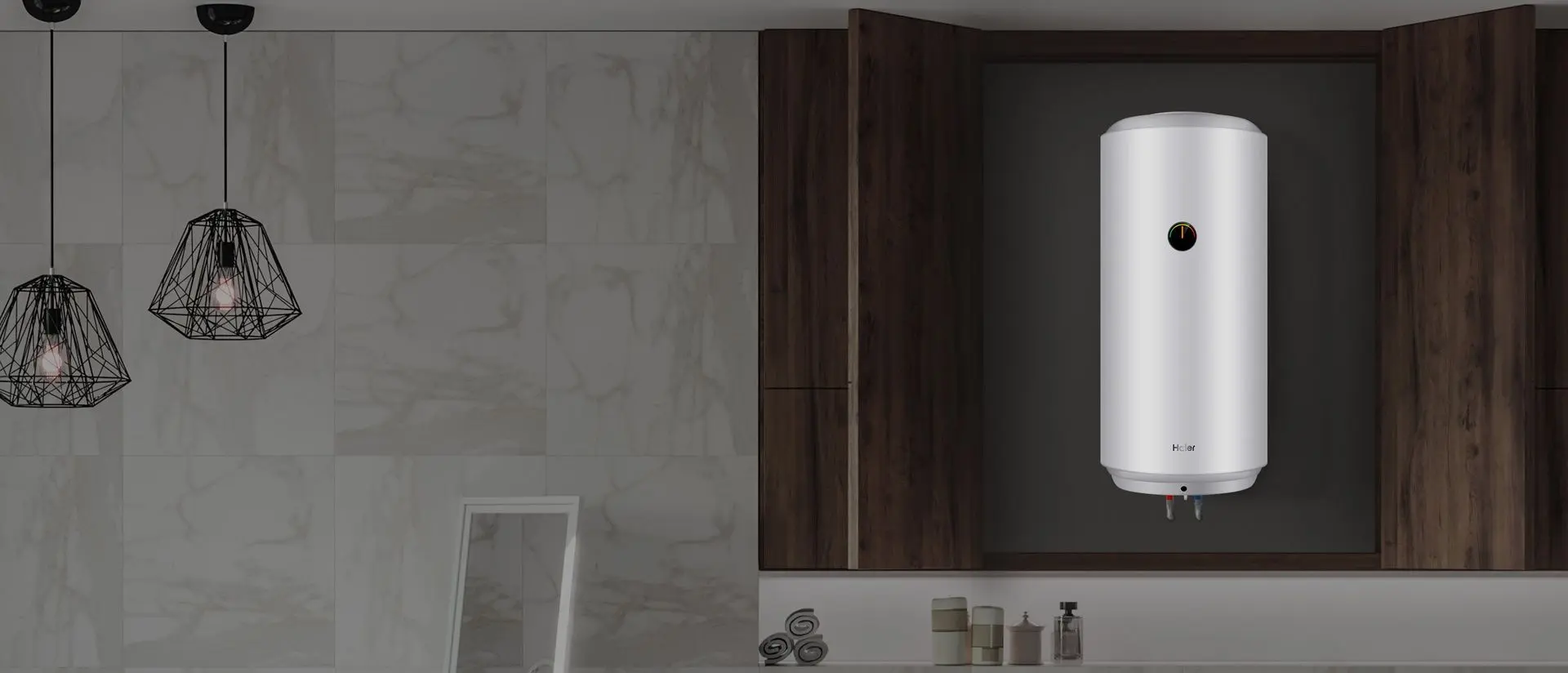 Boiler electric Haier ES80V-B2 Slim (White) - 6