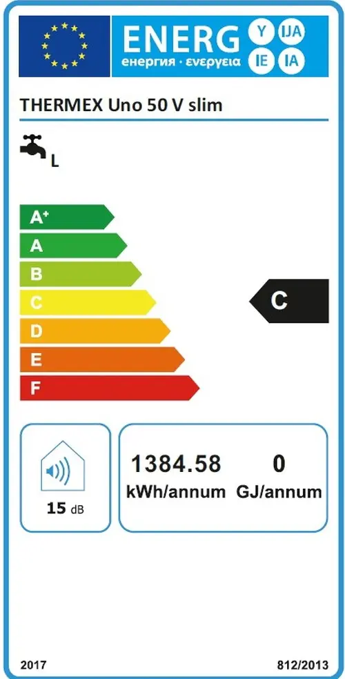 Электрический бойлер Thermex Uno 50 V Slim (White) - 10