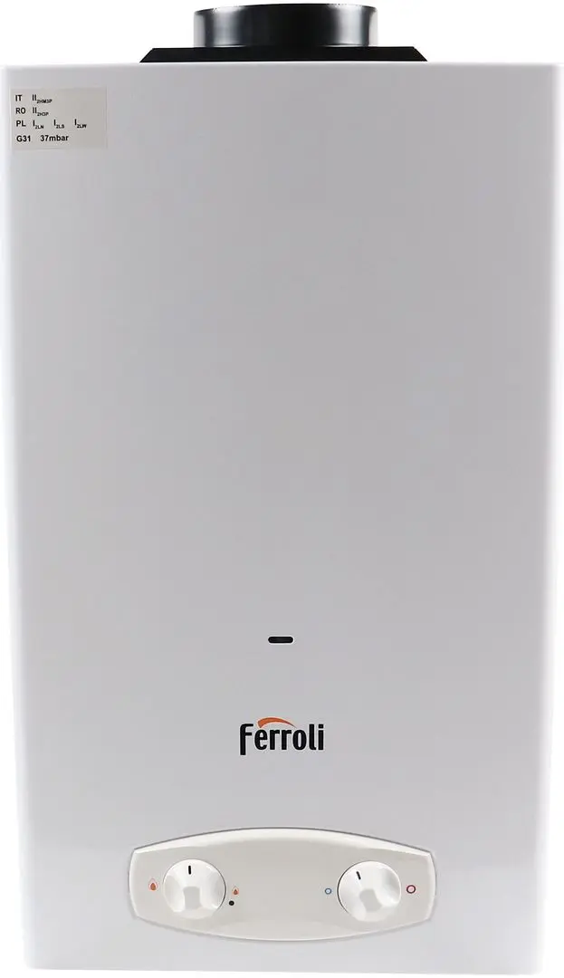Газовый проточный водонагреватель Ferroli Zefiro Pro 11 GN (White)