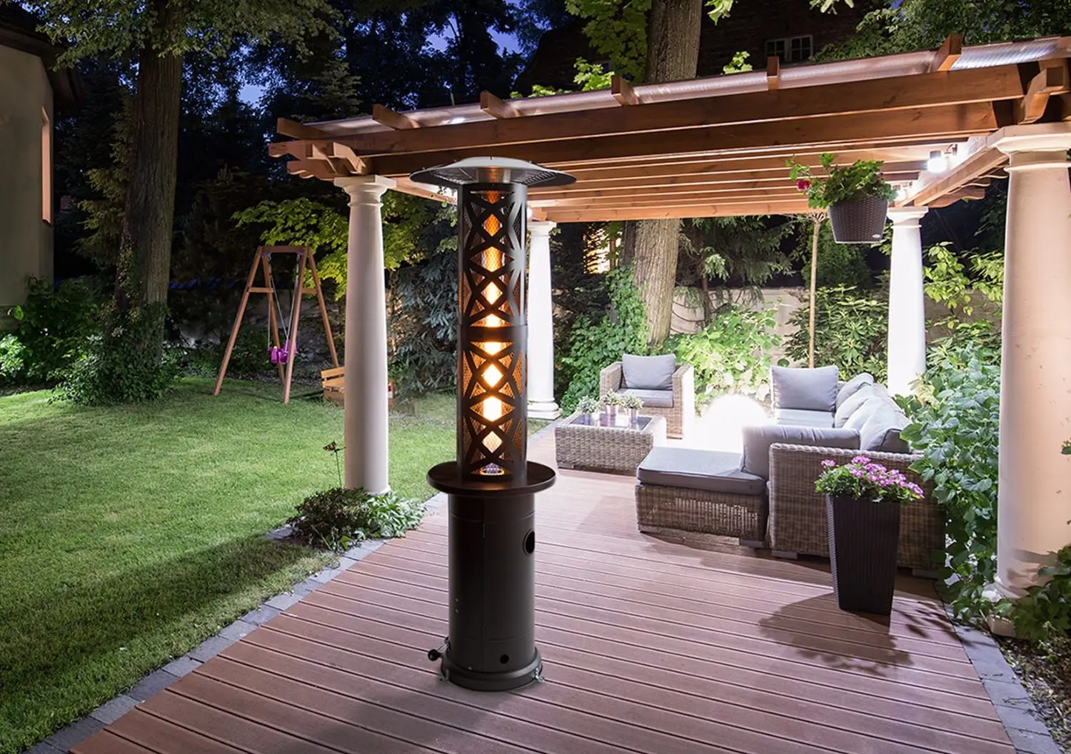 Уличный газовый обогреватель Blumfeldt Goldflame Style (Black) - 8