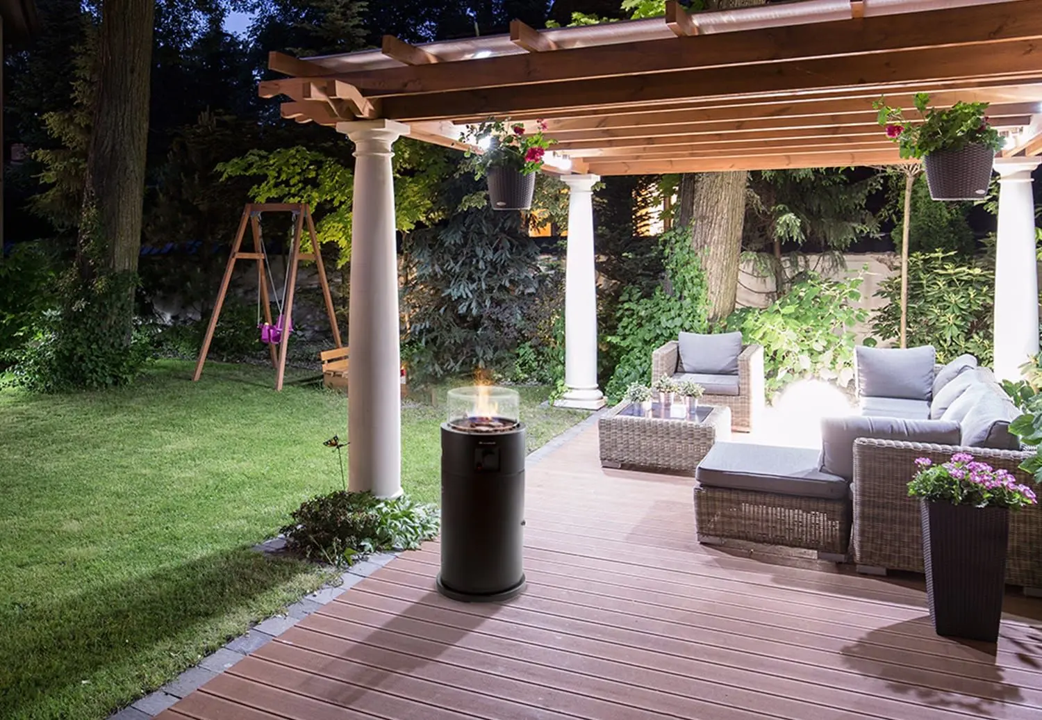 Уличный газовый обогреватель Blumfeldt Lavastone (Black) - 6