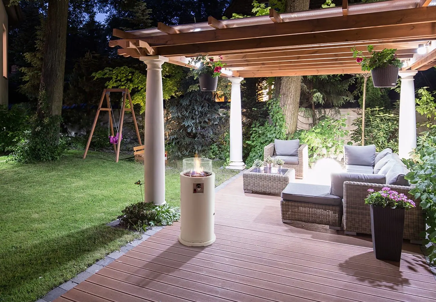 Incalzitor pe gaz exterior Blumfeldt Lavastone (White)