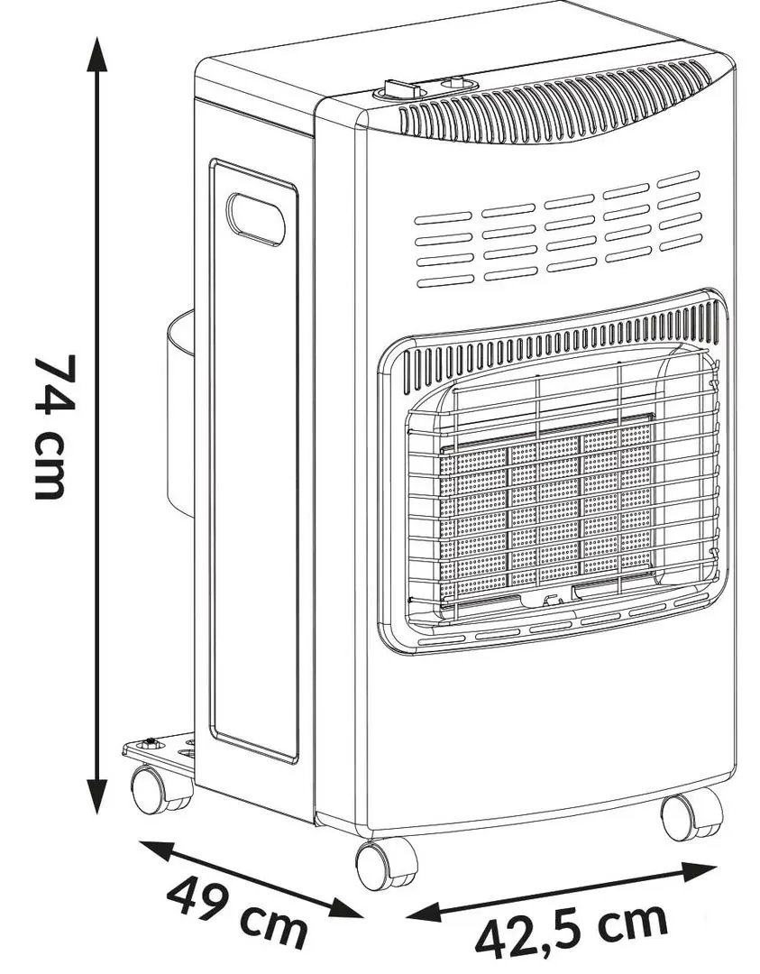 Convector pe gaz Humberg HM-900 (Black)