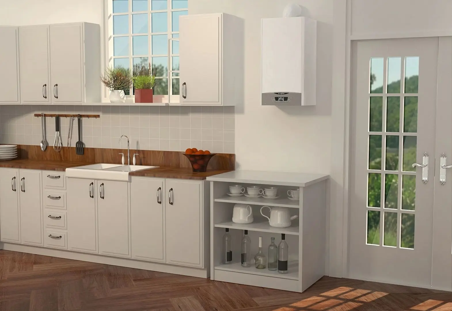 Cazan pe gaz Ariston Clas X 24 CF NG (White/Black)