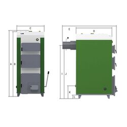 Cazan pe combustibil solid Drewmet Drex 14 kW Thumb