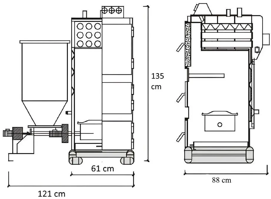 Cazan pe combustibil solid Emtas EK3G/S-40