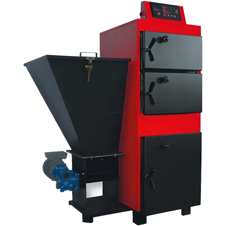 Cazan pe combustibil solid Maktek 18MKK-S Auto 22kw (Red/Black)