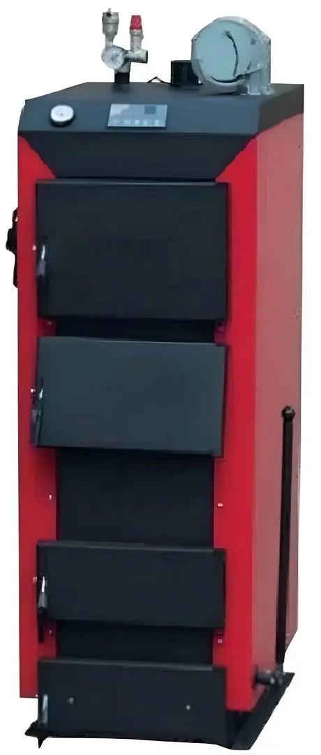 Cazan pe combustibil solid Mayak Eco Manual KTP-25 (Black/Red)