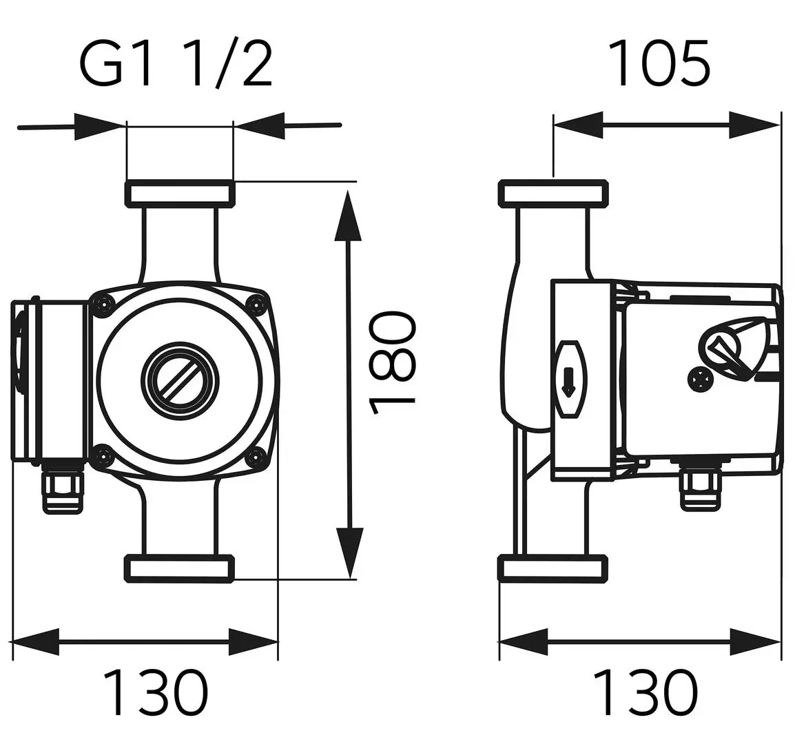 Циркуляционный насос Ferro 25-40 180 0201W