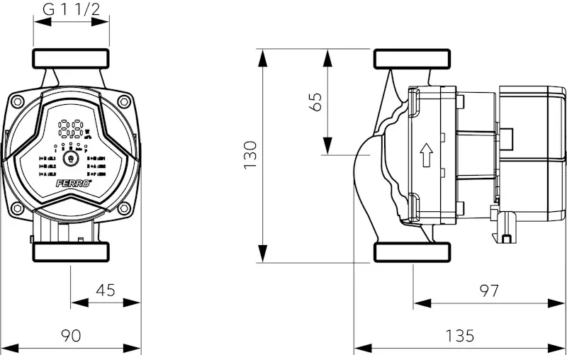 Pompa de circulatie Ferro GPA III 25-4-130 - 4