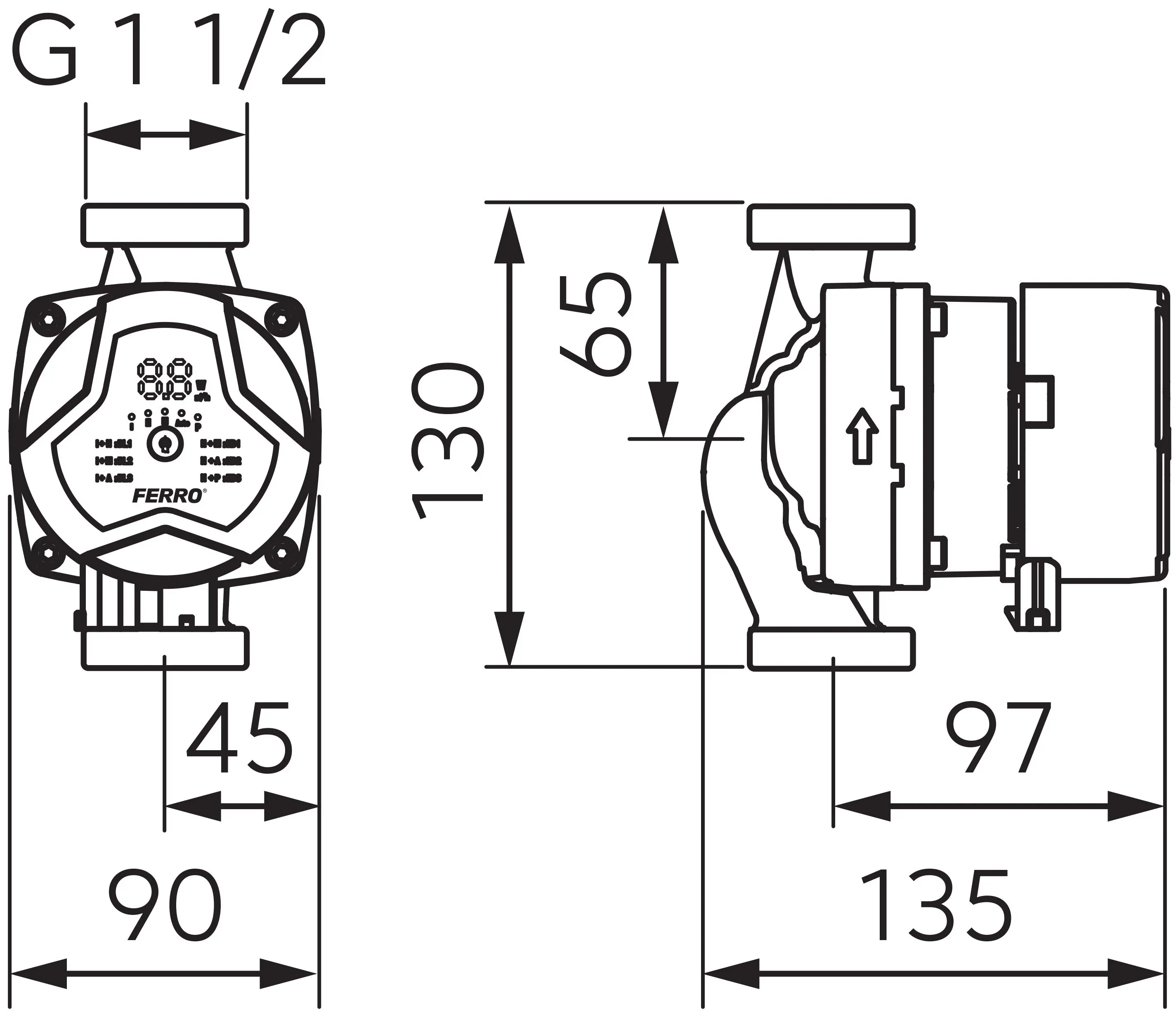 Pompa de circulatie Ferro GPA III 25-6-130 - 4
