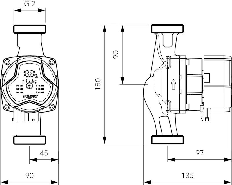 Pompa de circulatie Ferro GPA III 32-6-180 - 4