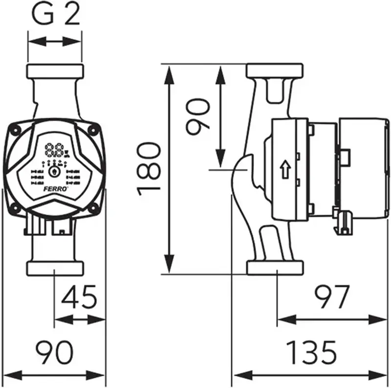 Pompa de circulatie Ferro GPA III 32-7.5-180 - 4