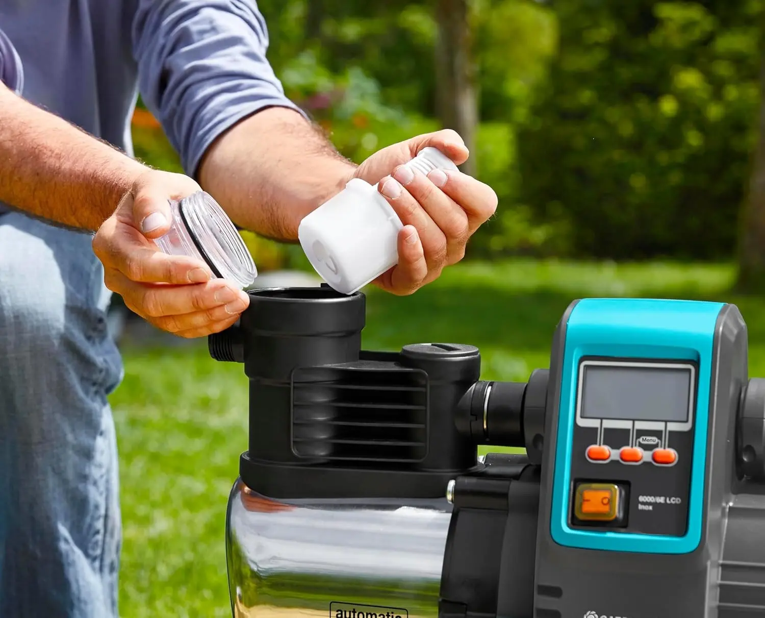 Насос Gardena 6000/6E LCD Inox Premium (Black/Inox)