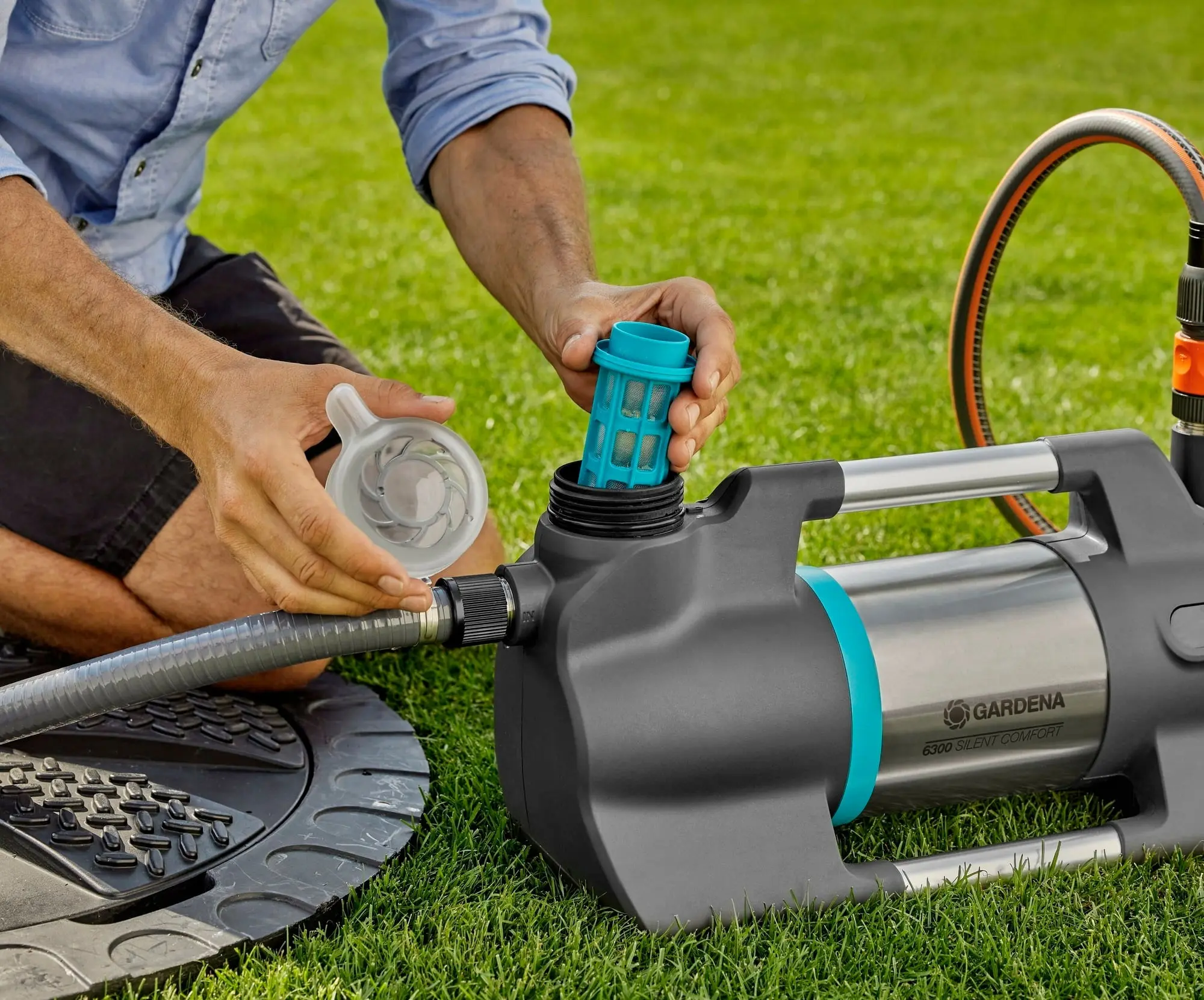 Садовый насос Gardena 6300 Silent Confort (Grey)