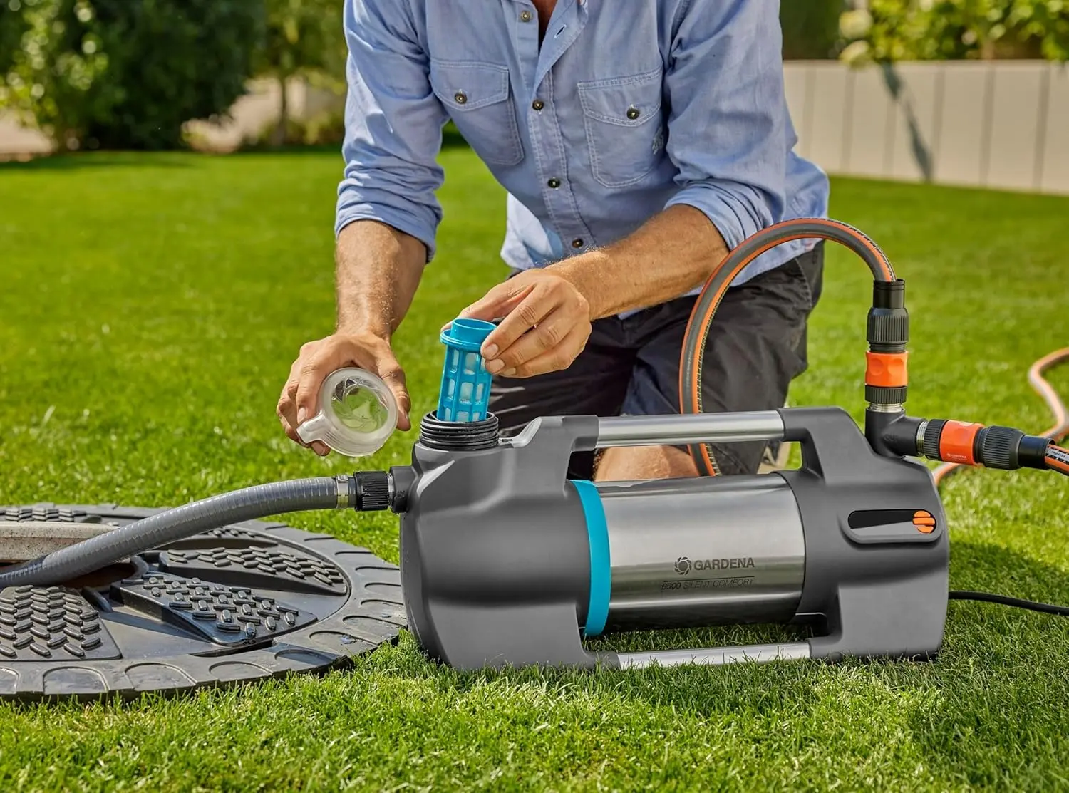 Садовый насос Gardena 6500 Silent Confort (Grey)