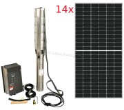 Pompa submersibila cu panou solar Progarden Aqua Solar 4053 + 14 x SP460M-72H