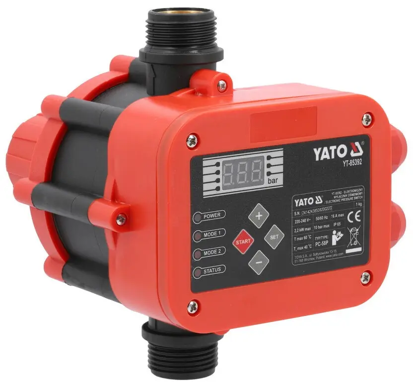 Presostat electronic Yato YT-85392 (Red/Black) - 2