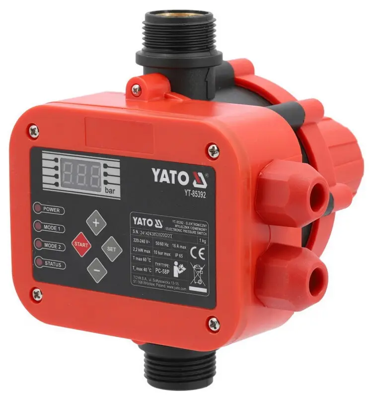 Presostat electronic Yato YT-85392 (Red/Black)