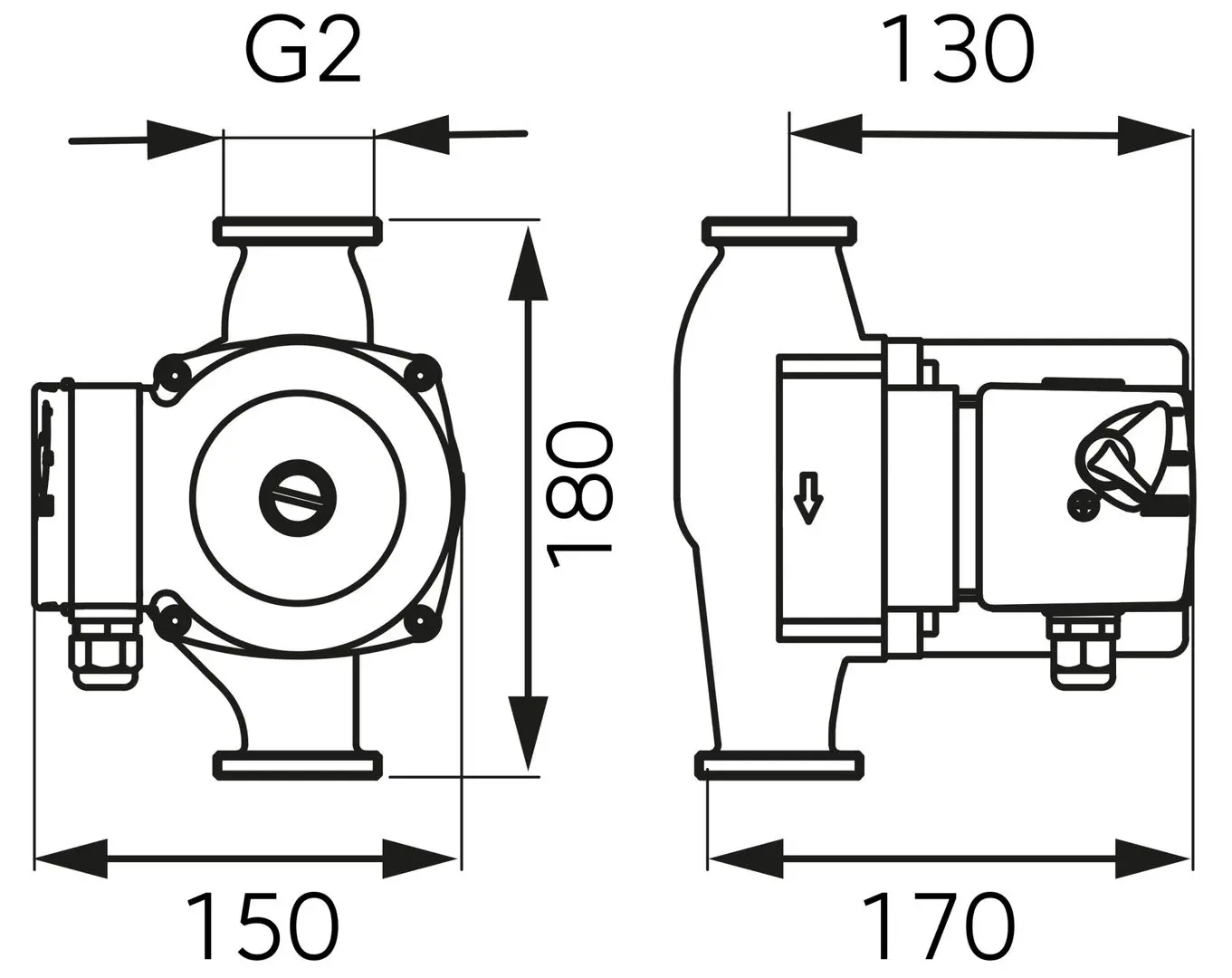 Циркуляционный насос Ferro 32-80 180 0401W