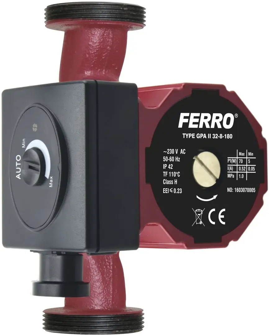 Циркуляционный насос Ferro GPA II 32-8 180 0607W