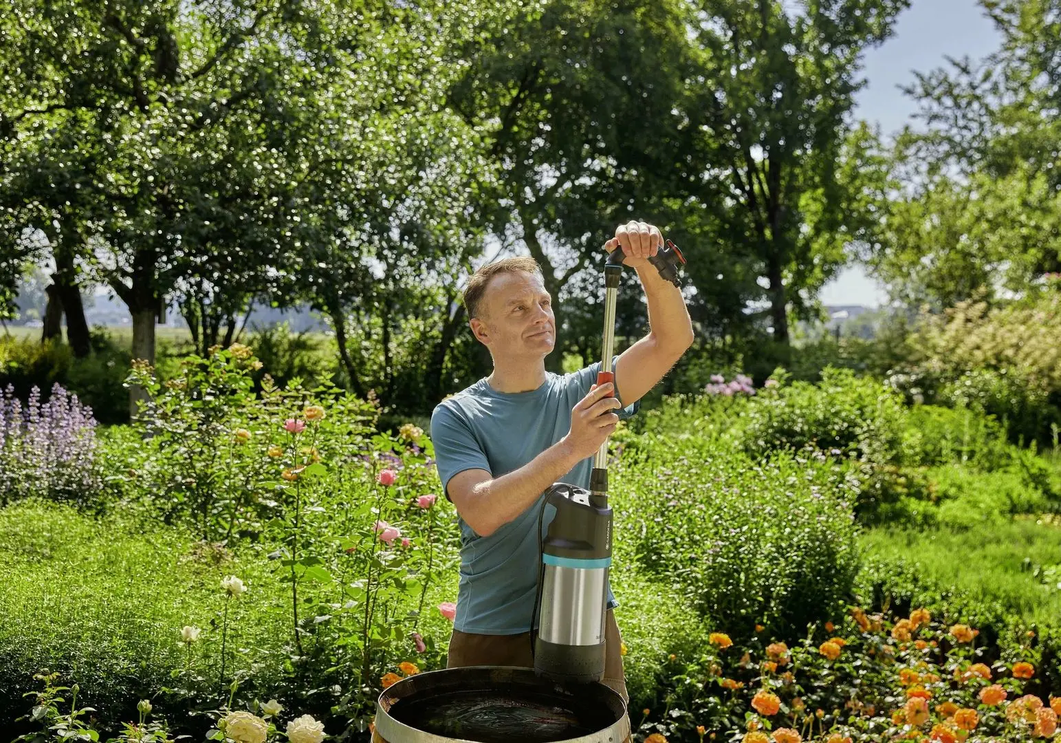 Pompa de baril Gardena 4700/2 Inox Automatic