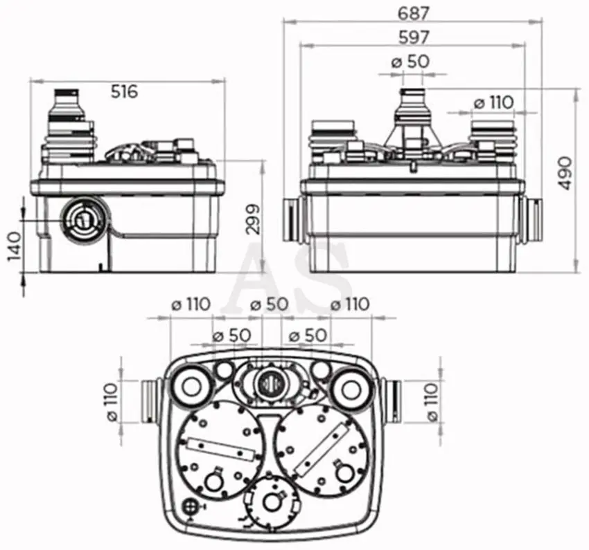 Канализационный насос SFA Sanicubic 2 Pro - 3
