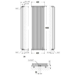 Radiator din otel Terma Cliff 1800x420 (Matte Black) Thumb