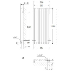 Radiator din otel Terma Triga 1700x580 YP (Yellow Grey) Thumb