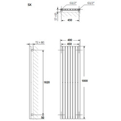 Radiator din otel Terma TRP 1800x490 (Metallic Black) Thumb