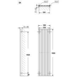 Radiator din otel Terma TRP 1800x590 (Metallic Black) Thumb