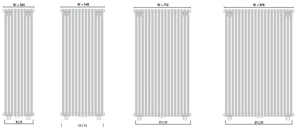 Radiator din otel Gorgiel Cezar I AD2 100/55 1000x548 (Graphite Glossy)