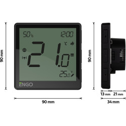 Termostat Engo Controls ZigBee Eone-230B (Black) Thumb