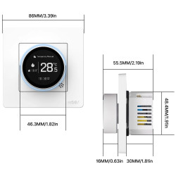 Termostat Moes ZigBee Star Ring ZHT-SR-GC-GY-MS (Grey) Thumb