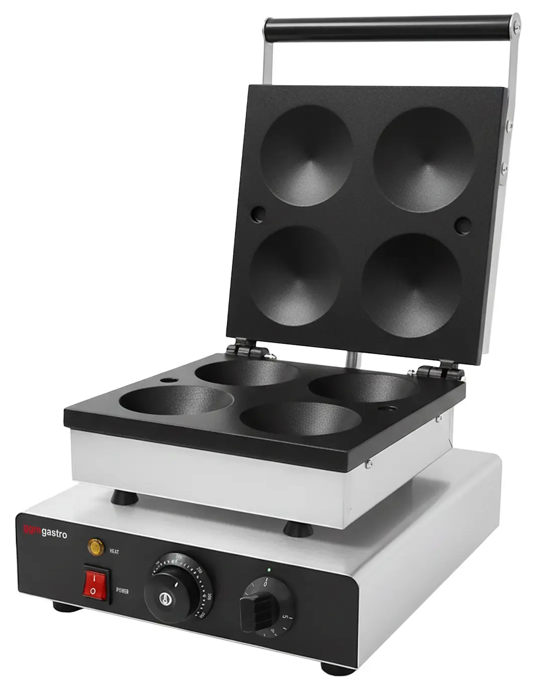 Aparat de facut mini-clatite GGM Gastro PMJ4 (Inox/Black) - 5