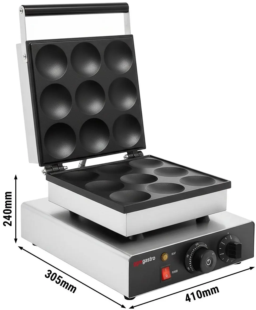 Блинница для панкейков GGM Gastro PMJ9 (Inox/Black) - 8