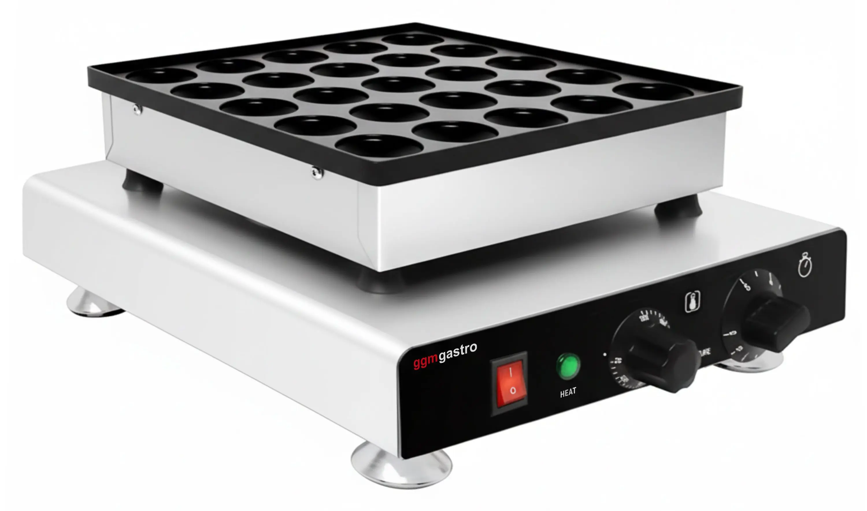 Aparat de facut mini-clatite GGM Gastro PPJ25 (Inox/Black) - 2