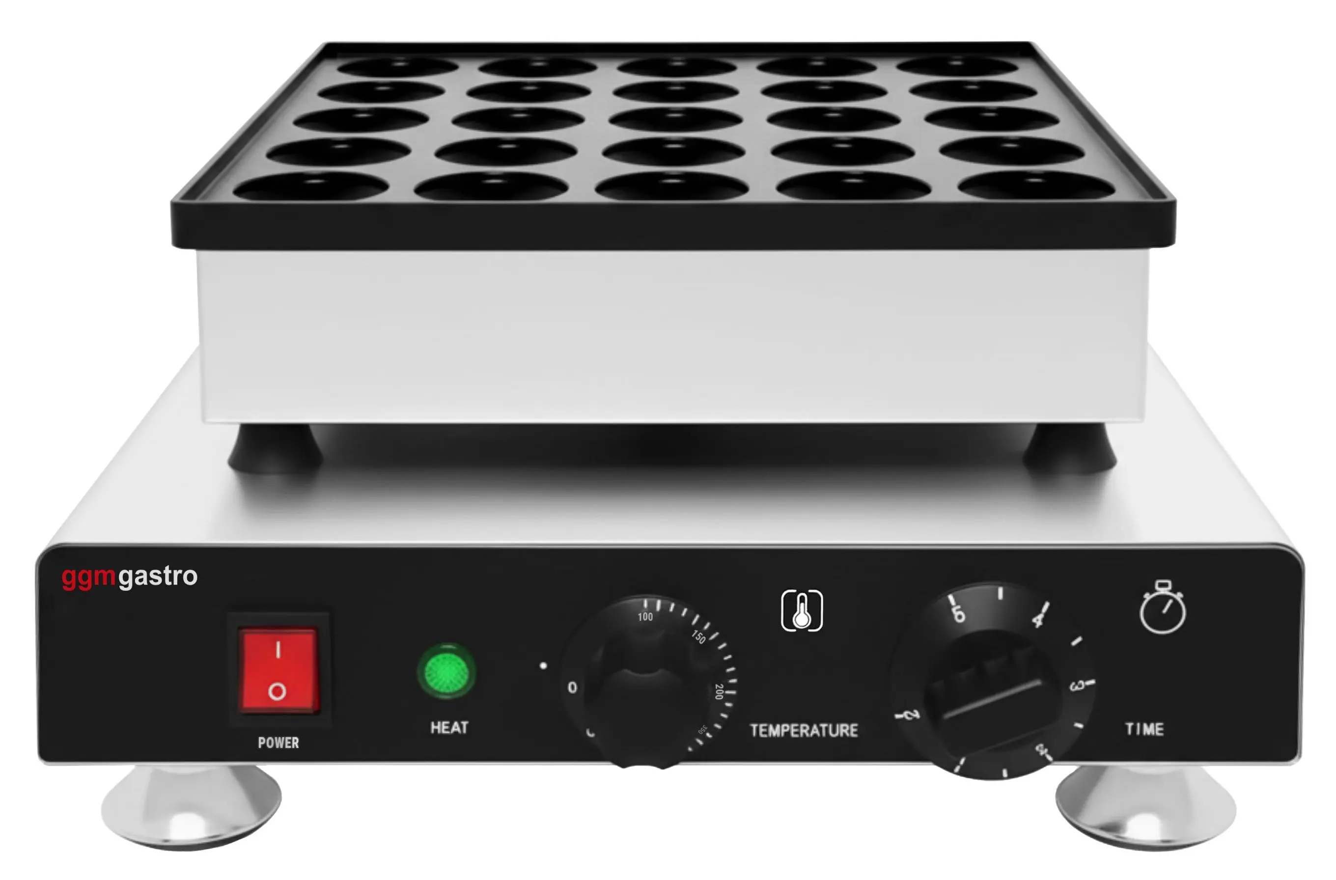 Aparat de facut mini-clatite GGM Gastro PPJ25 (Inox/Black) - 3