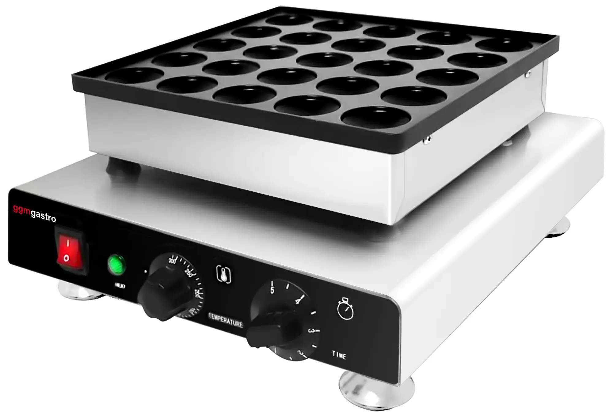 Aparat de facut mini-clatite GGM Gastro PPJ25 (Inox/Black) - 7