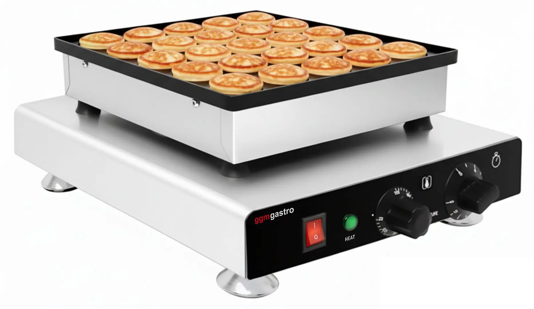 Aparat de facut mini-clatite GGM Gastro PPJ25 (Inox/Black)
