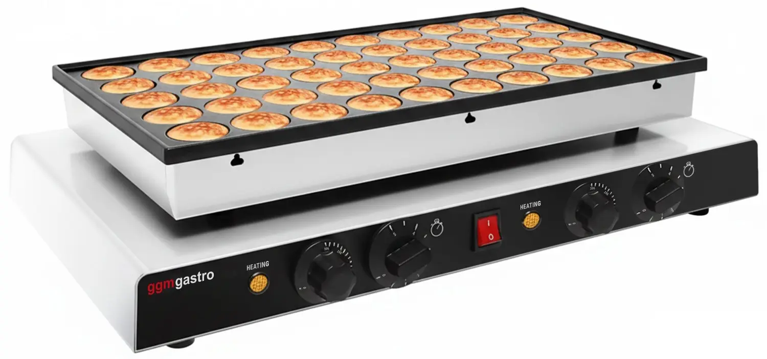 Aparat de facut mini-clatite GGM Gastro PPJ50 (Inox/Black)