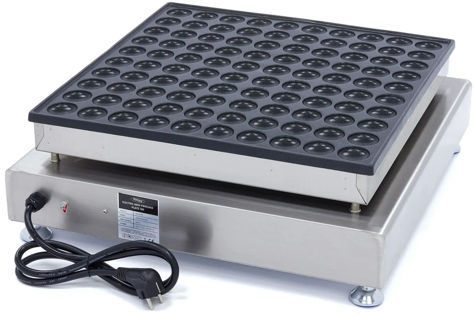 Aparat de facut mini pancake-uri Maxima 9374132 (Inox/Black)