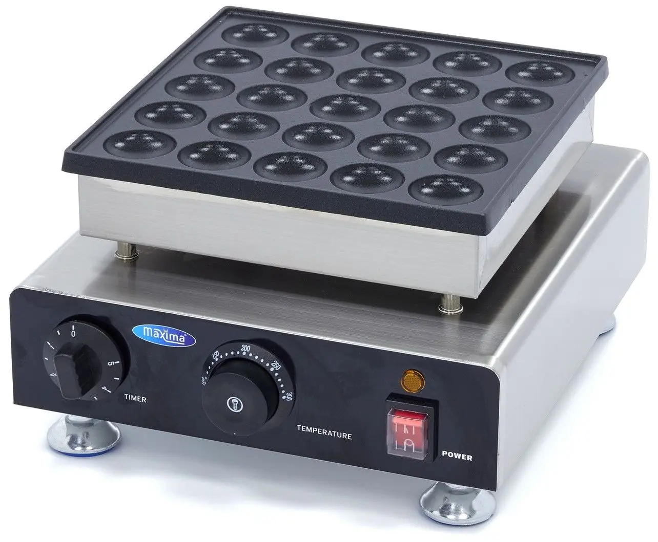 Aparat de gatit mini-pancake-uri Maxima Each (Black/Inox)