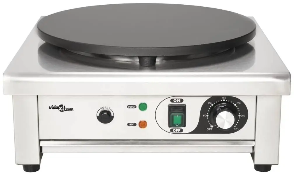 Aparat de facut clatite VidaXL 50740 (Inox/Black)