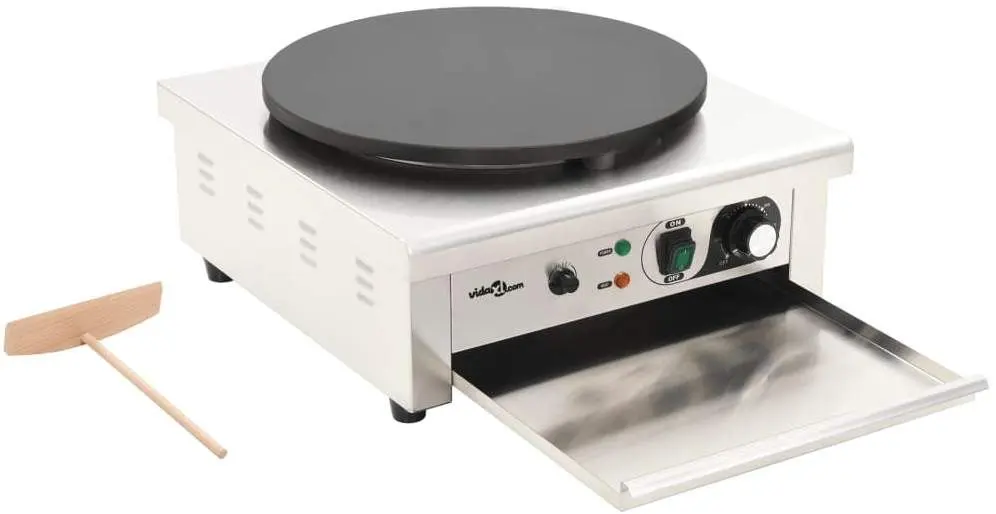 Aparat de facut clatite VidaXL 50740 (Inox/Black)