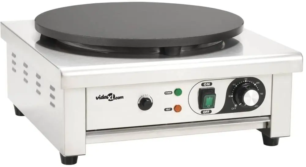 Aparat de facut clatite VidaXL 50740 (Inox/Black)